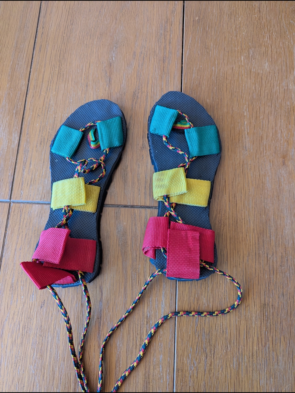 Handcrafted Rasta Sandals Upcycled Tire Sole Unisex Artisan Kenya  Boho Festival